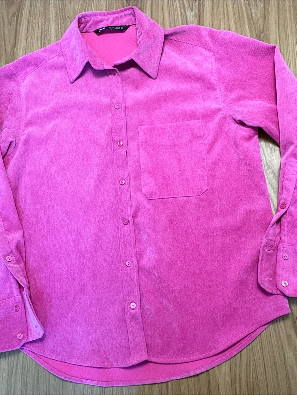 Zara Women’s Hot Pink Button-Down Shirt
